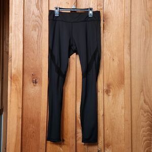 Marc Jacob New York Full Length Mesh Yoga Athletic Gym Leggings, Medium, Black